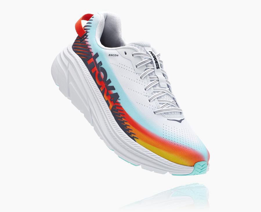 Hoka One One Koşu Ayakkabısı Erkek Beyaz/Mavi - Ironman Rincon 2 - QW4657298